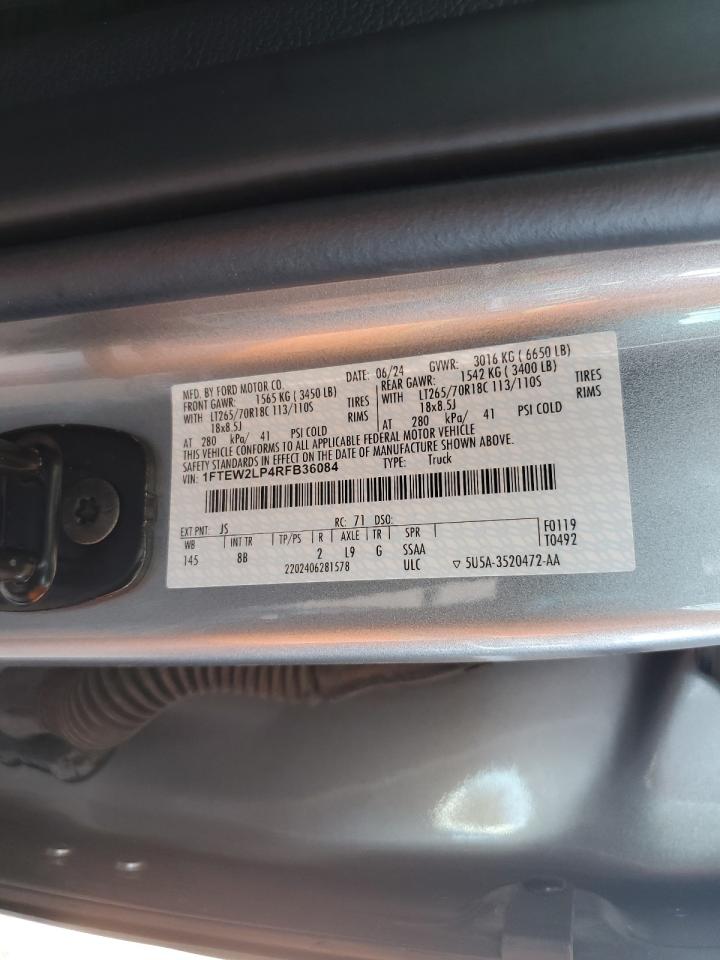 2024 Ford F150 Stx VIN: 1FTEW2LP4RFB36084 Lot: 65627755