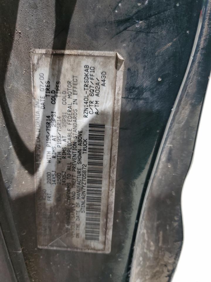 2000 Toyota Tacoma VIN: 5TENL42N7YZ705872 Lot: 65548145