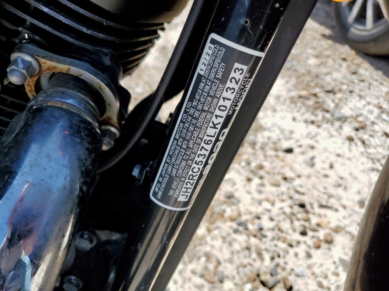 2020 Honda Vt750 C2B VIN: JH2RC5376LK101323 Lot: 64997265