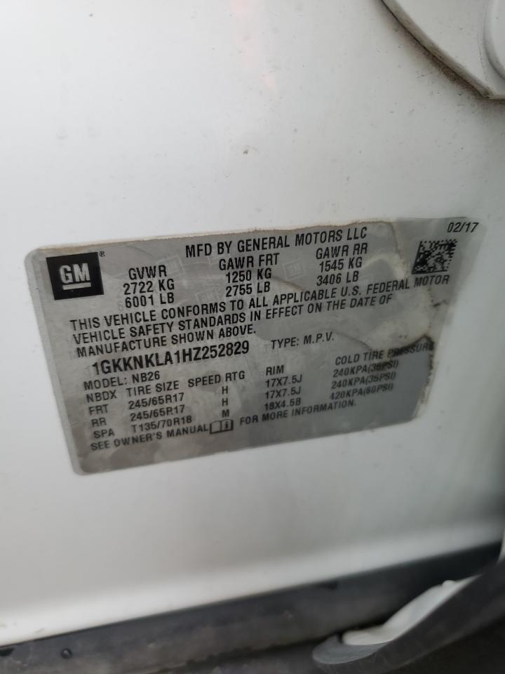 1gkknkla1hz252829 1GKKNKLA1HZ252829 2017 GMC Acadia Sle