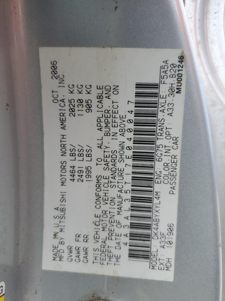 2007 Mitsubishi Eclipse Spyder Gt VIN: 4A3AL35T17E040047 Lot: 65506575