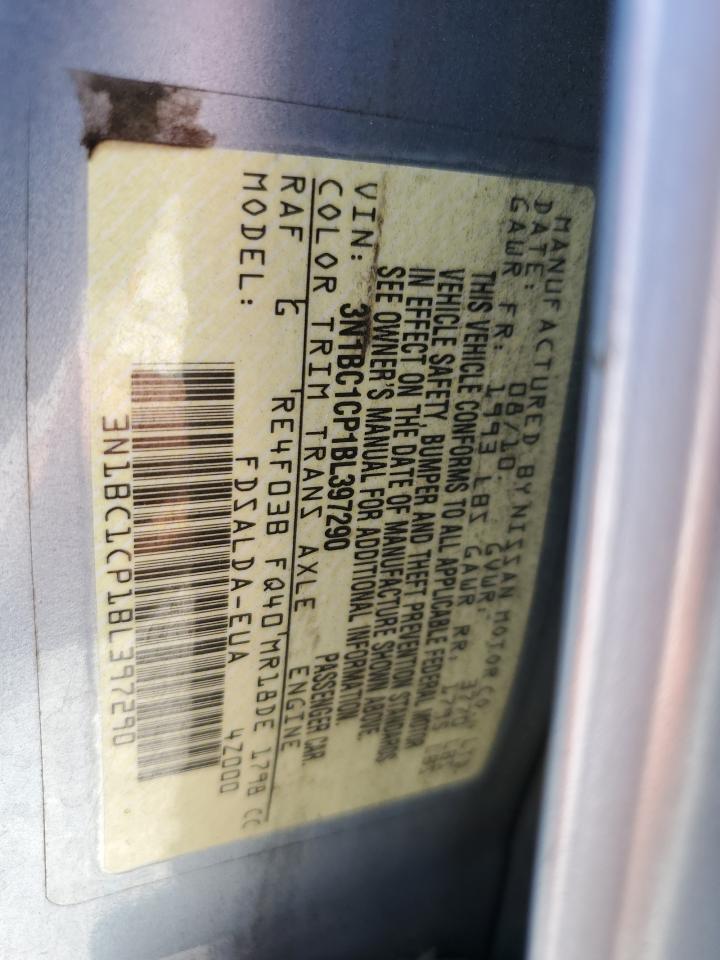 2011 Nissan Versa S VIN: 3N1BC1CP1BL397290 Lot: 65208015