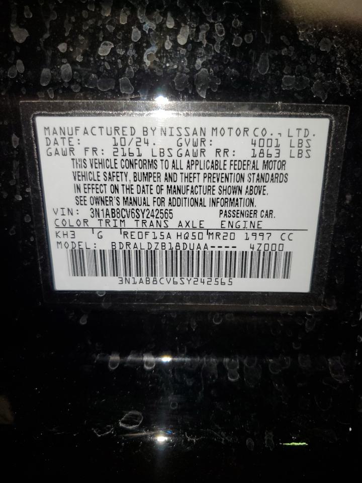2025 Nissan Sentra Sv VIN: 3N1AB8CV6SY242565 Lot: 63880745