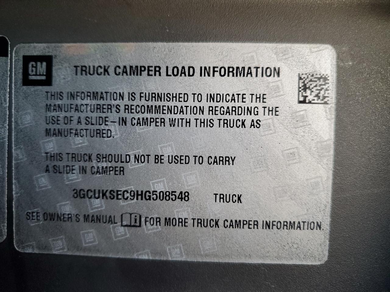 2017 Chevrolet Silverado K1500 Ltz VIN: 3GCUKSEC9HG508548 Lot: 63916665