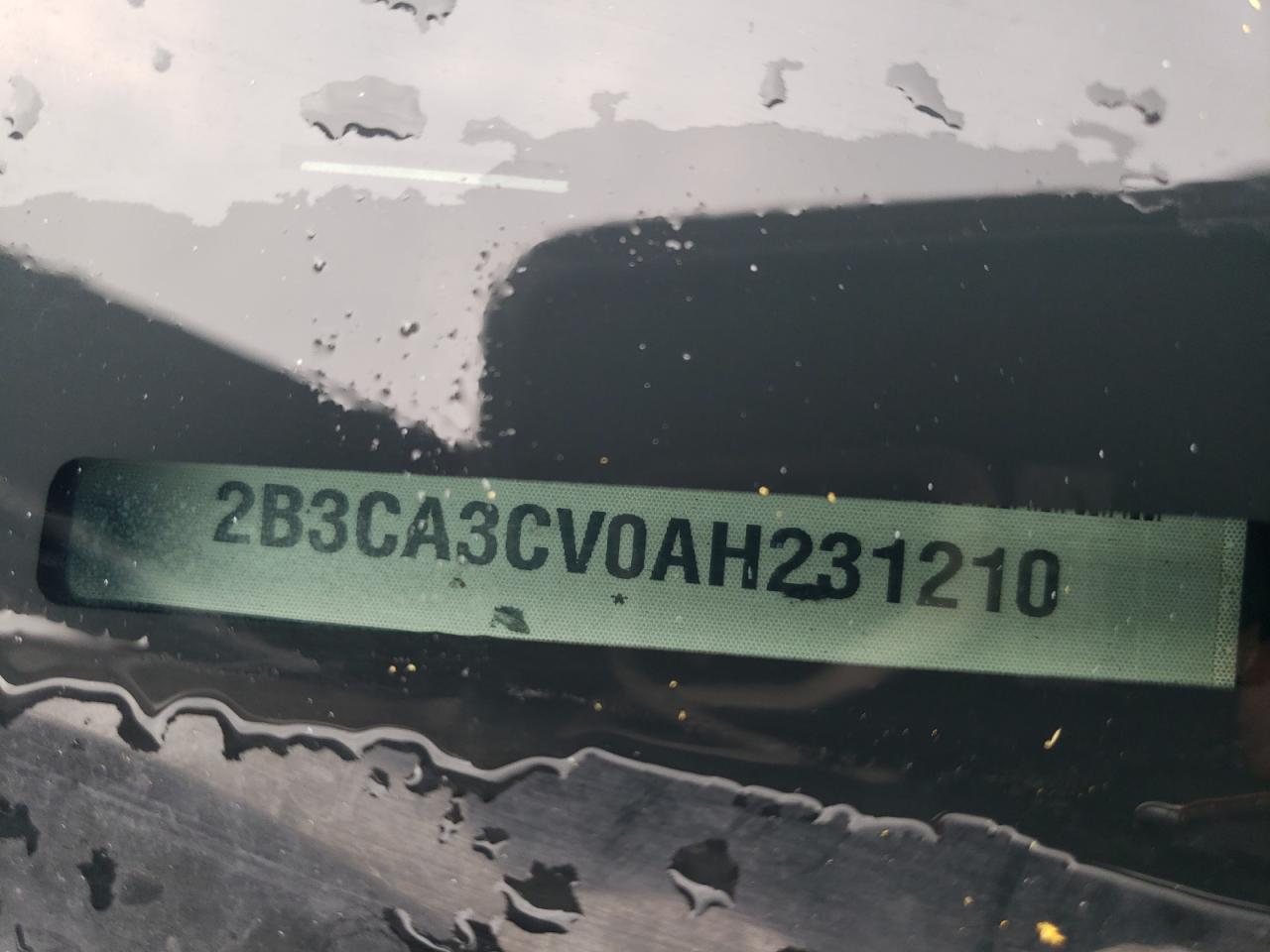 2010 Dodge Charger Sxt VIN: 2B3CA3CV0AH231210 Lot: 65364295