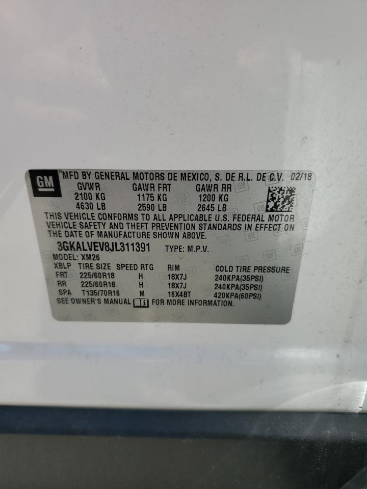 2018 GMC Terrain Slt VIN: 3GKALVEV8JL311391 Lot: 64360515