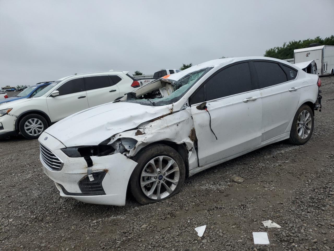 2020 Ford Fusion Se white null gas 3FA6P0HD2LR235300 photo #1