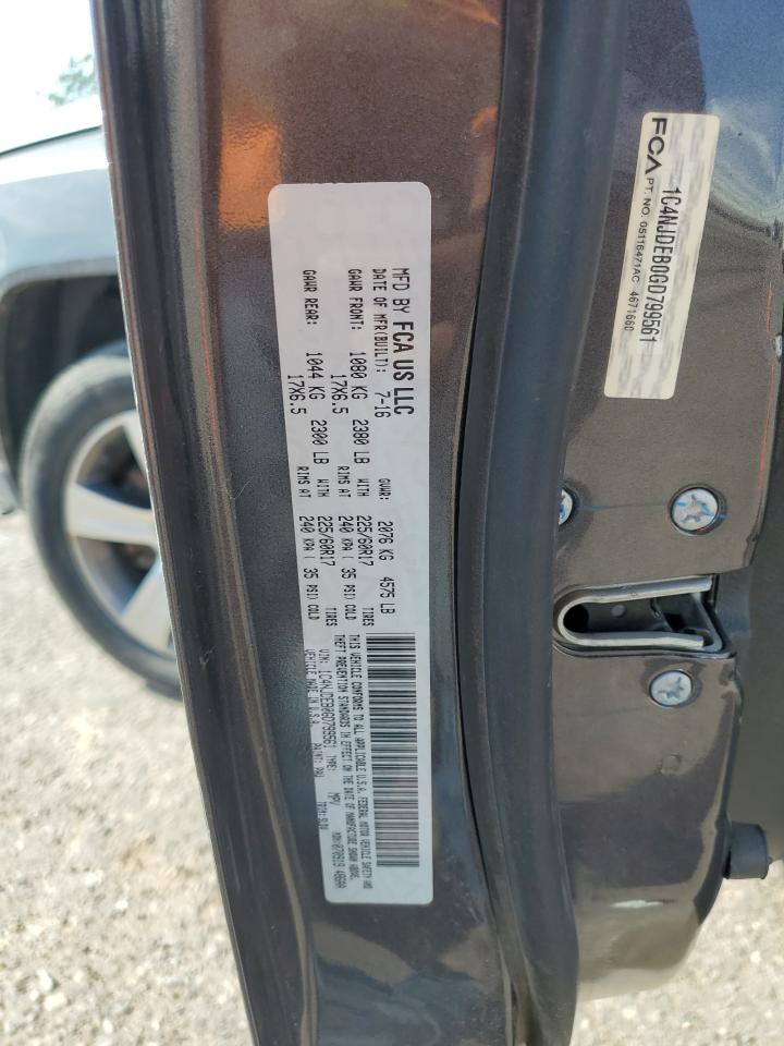 2016 Jeep Compass Latitude VIN: 1C4NJDEB0GD799561 Lot: 64654405