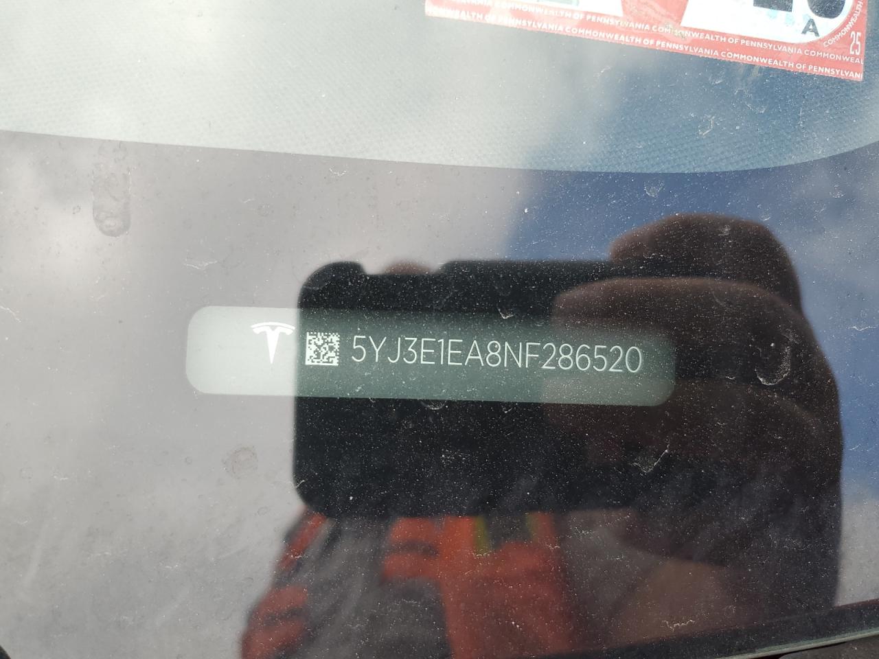 2022 Tesla Model 3 VIN: 5YJ3E1EA8NF286520 Lot: 62530245