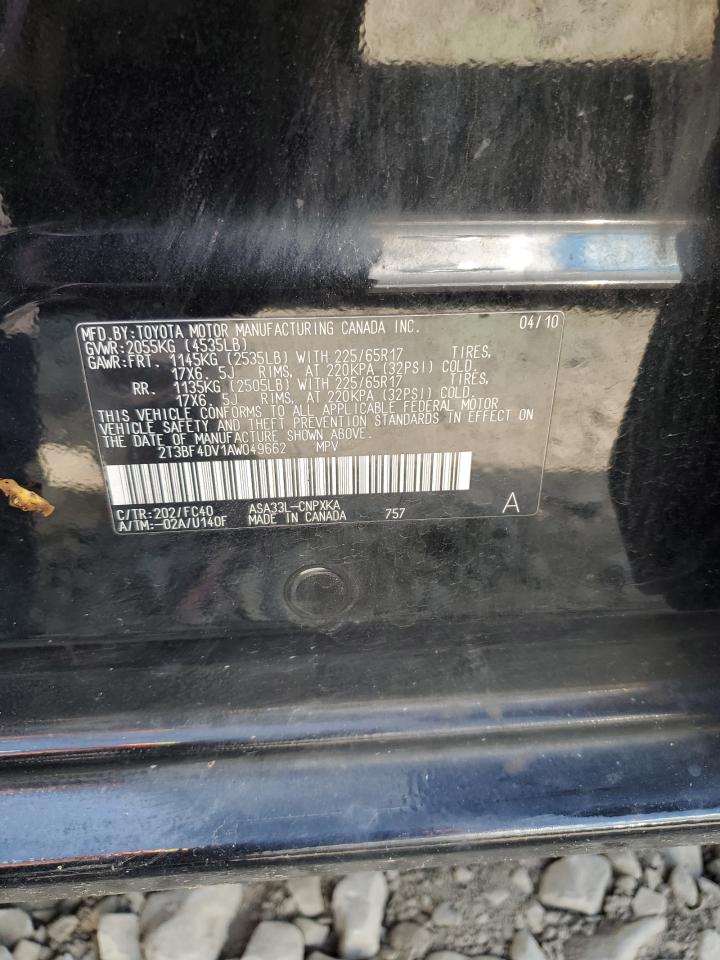 2010 Toyota Rav4 VIN: 2T3BF4DV1AW049662 Lot: 63499945