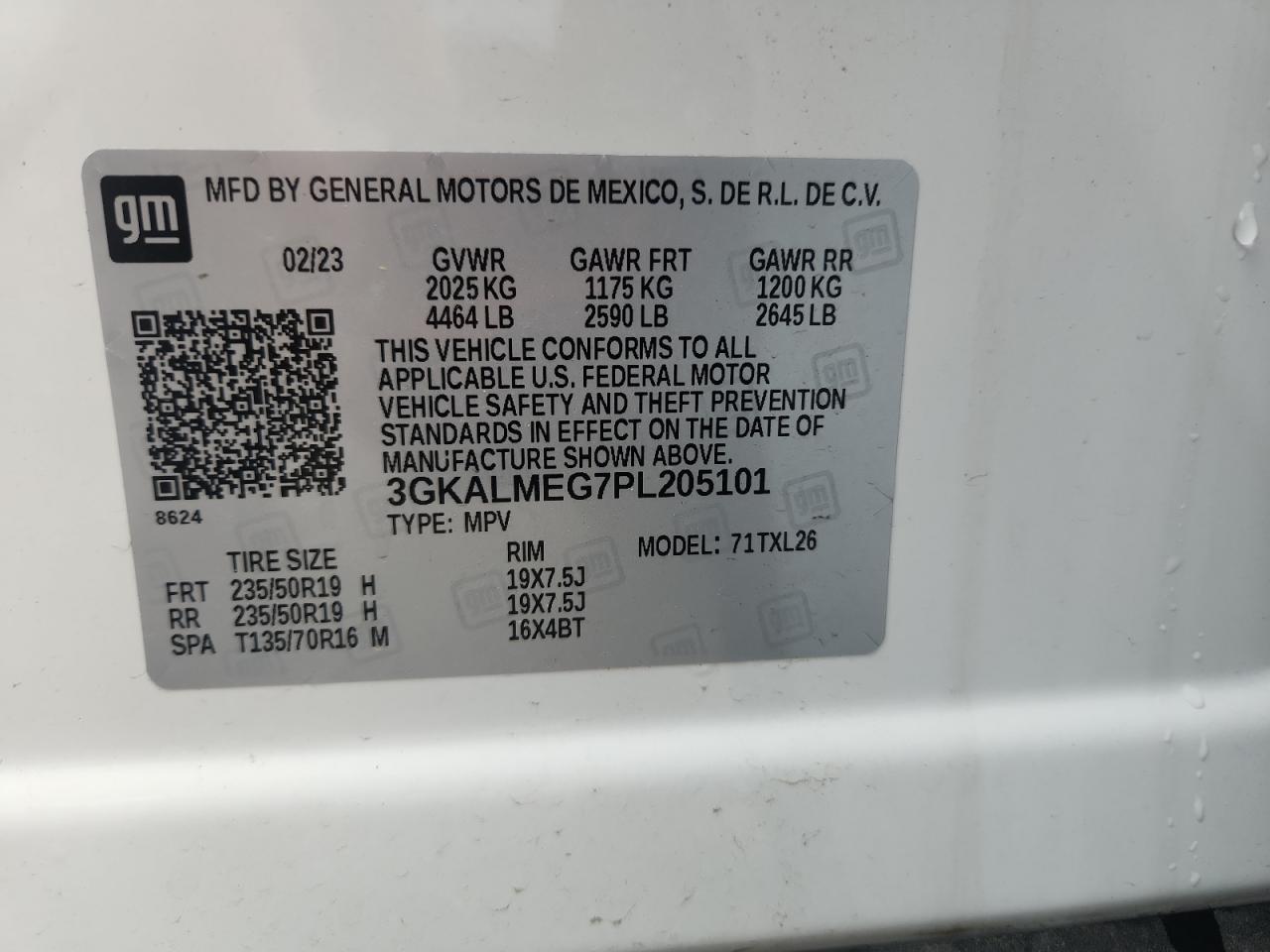 2023 GMC Terrain Sle VIN: 3GKALMEG3PL127142 Lot: 62587725