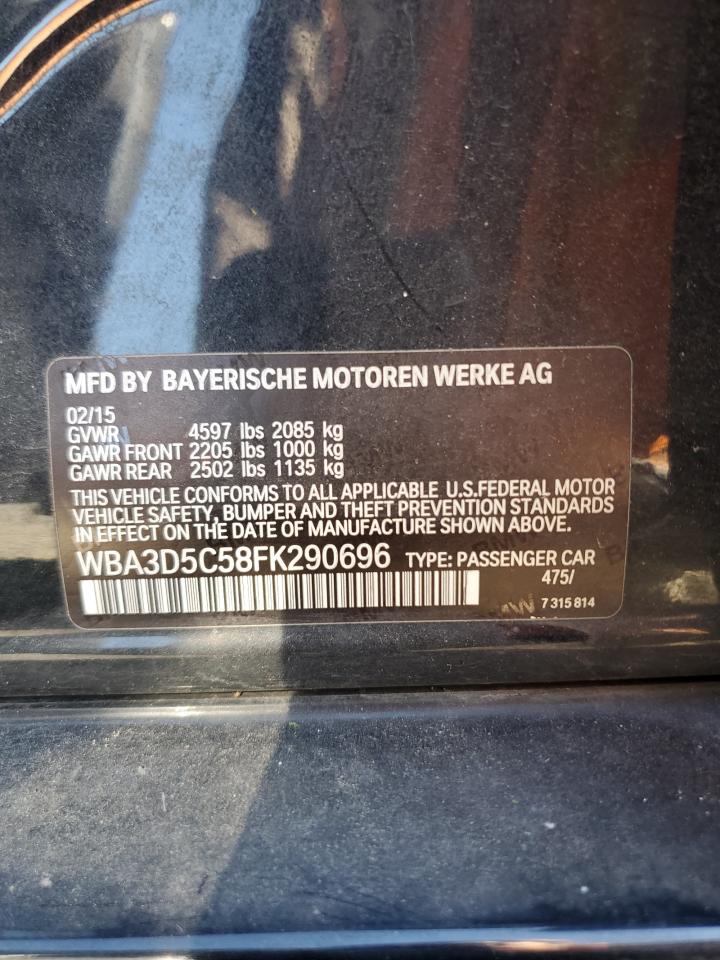 2015 BMW 328 D xDrive VIN: WBA3D5C58FK290696 Lot: 64796245