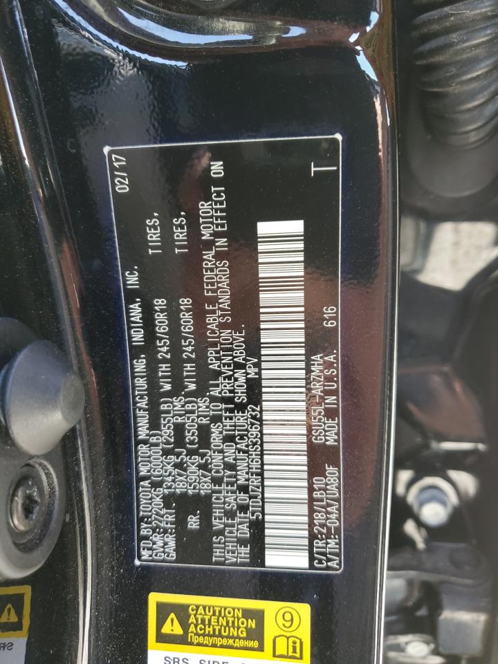 2017 Toyota Highlander Se VIN: 5TDJZRFH6HS396732 Lot: 64037685