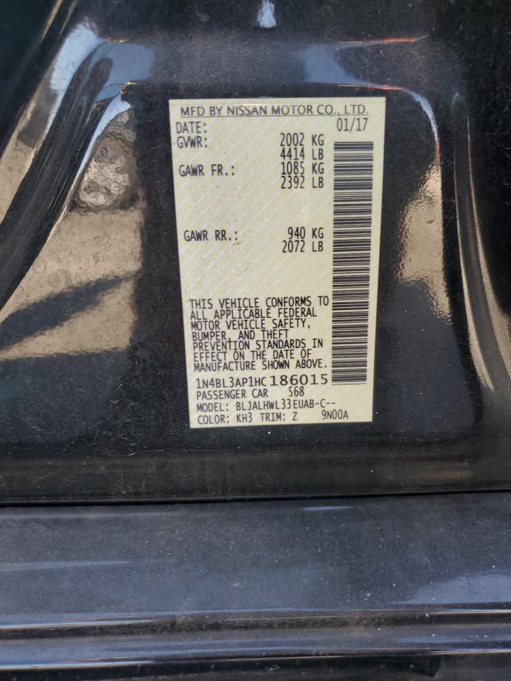 1N4BL3AP1HC186015 2017 Nissan Altima 3.5Sl