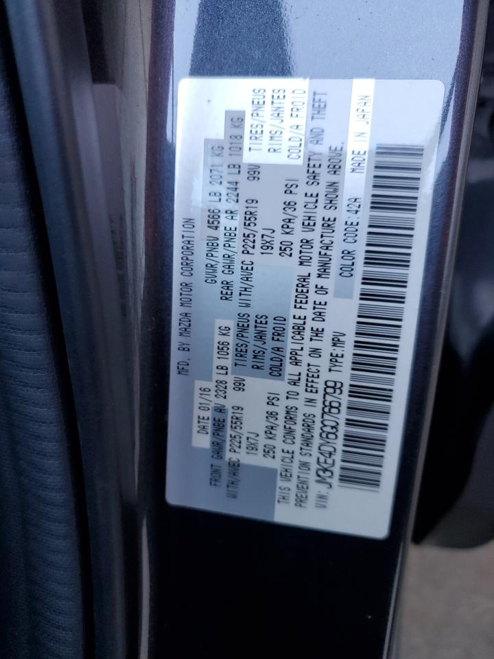 2016 Mazda Cx-5 Gt VIN: JM3KE4DY6G0766799 Lot: 64522905