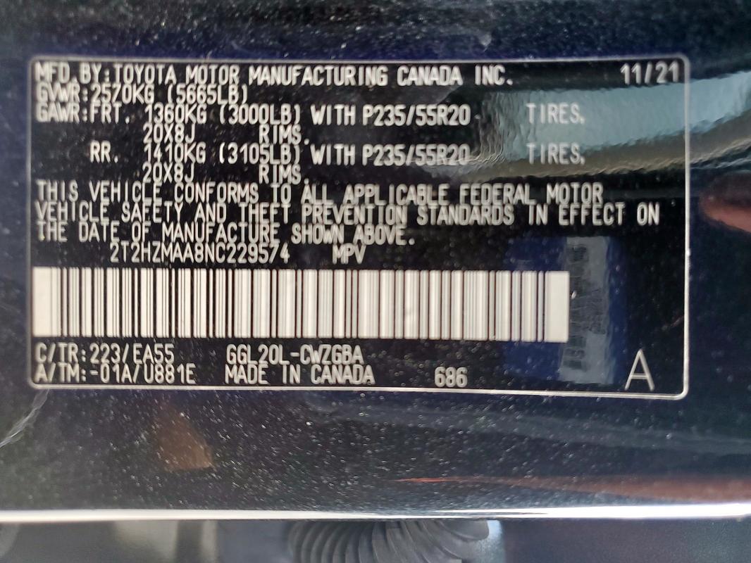 2022 LEXUS RX 350  