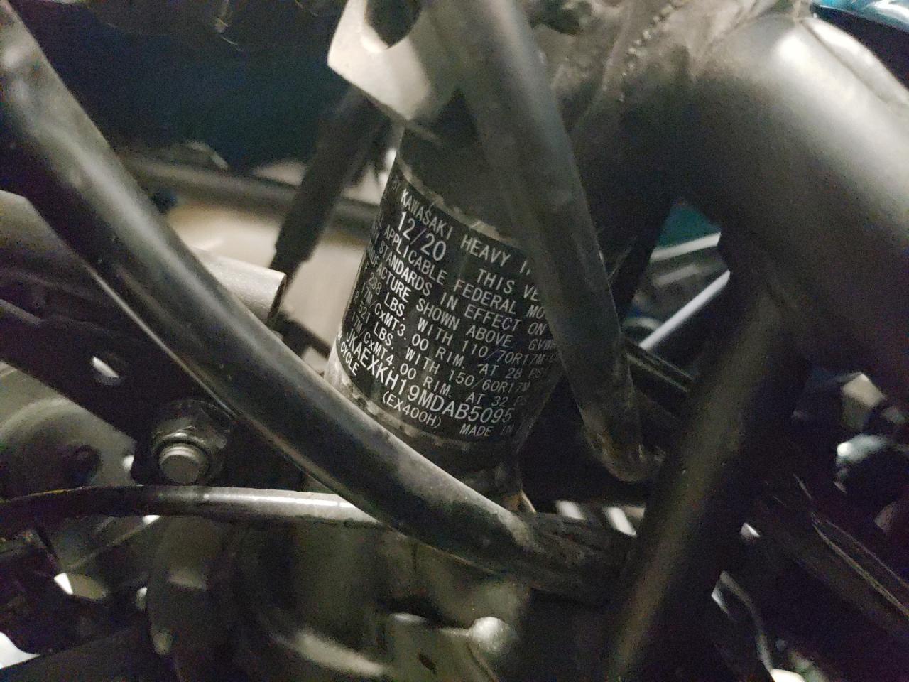 2021 Kawasaki Ex400 VIN: JKAEXKH19MDAB5095 Lot: 63482495