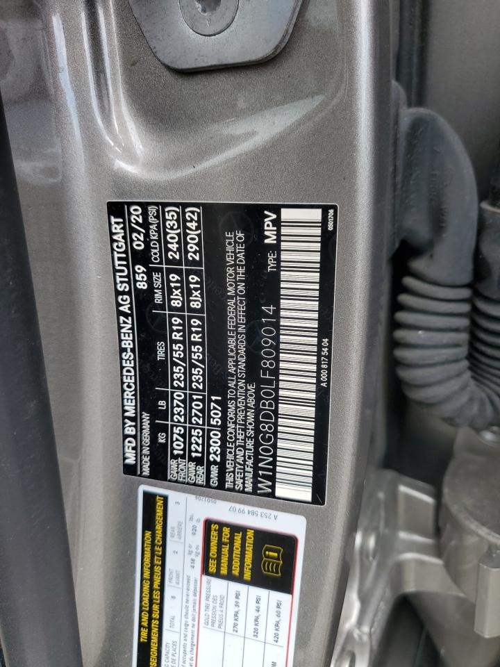 2020 Mercedes-Benz Glc 300 VIN: W1N0G8DB0LF809014 Lot: 63771045