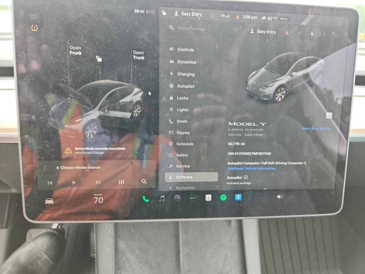 2021 Tesla Model Y VIN: 5YJYGDEE7MF287340 Lot: 62881785