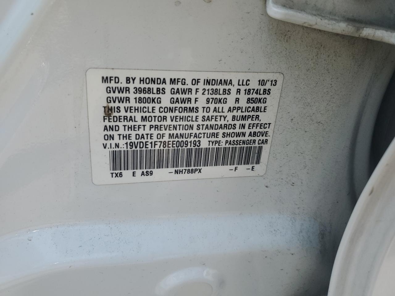 2014 Acura Ilx 20 Tech VIN: 19VDE1F78EE009193 Lot: 64200985