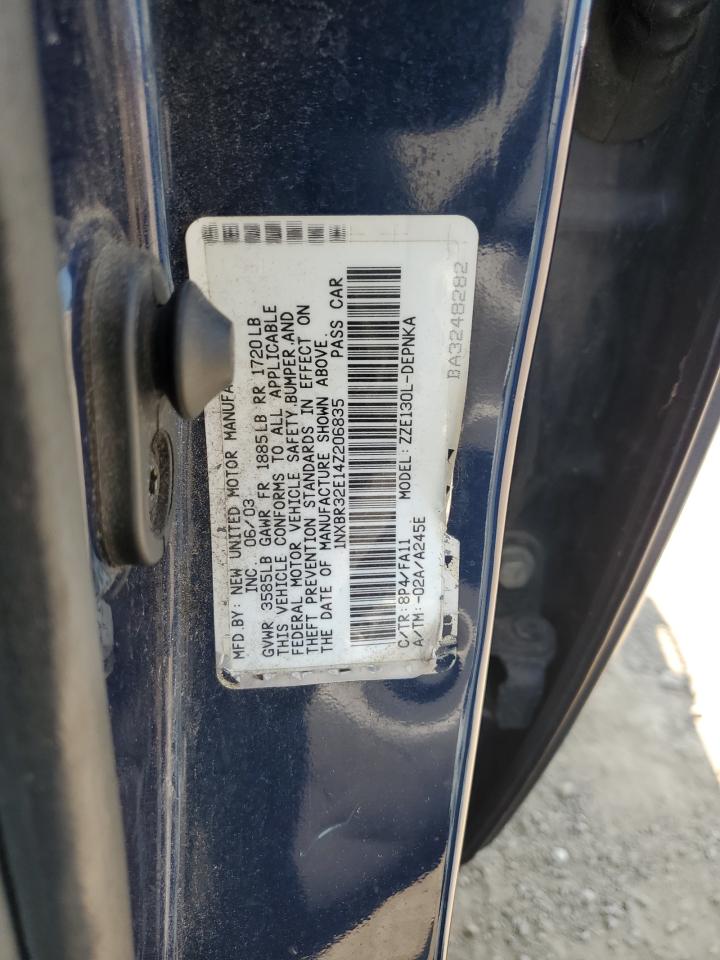 2004 Toyota Corolla Ce VIN: 1NXBR32E14Z206835 Lot: 64522405