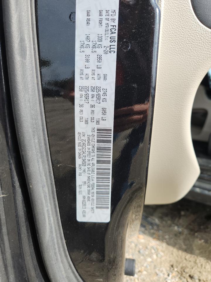 2020 Dodge Grand Caravan Sxt VIN: 2C4RDGCG4LR194569 Lot: 64772365
