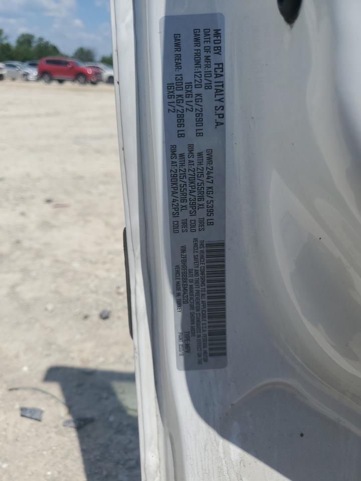 2019 Ram Promaster City Slt VIN: ZFBHRFBB8K6M14320 Lot: 62881435
