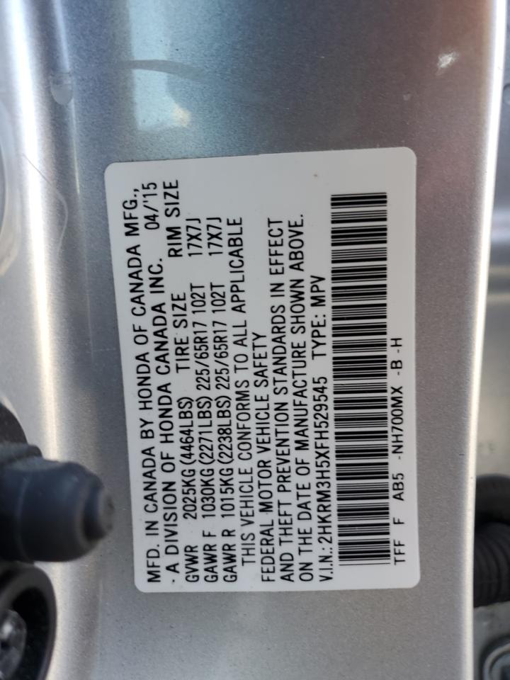 2015 Honda Cr-V Ex VIN: 2HKRM3H5XFH529545 Lot: 64777195
