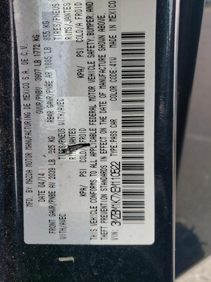 2014 Mazda 3 Sport VIN: 3MZBM1K7XEM110522 Lot: 63336405