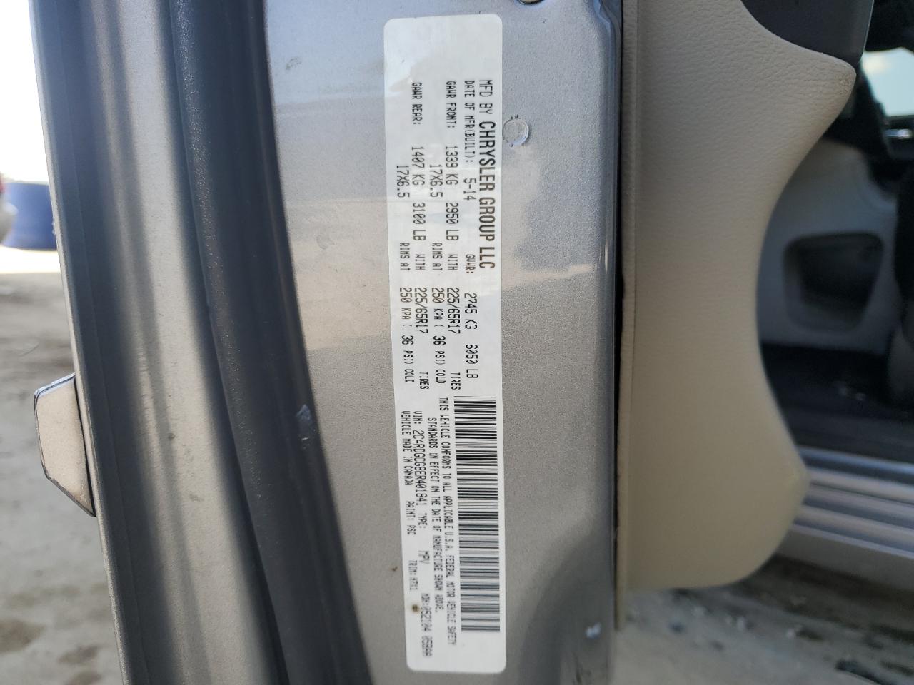2014 Dodge Grand Caravan Sxt VIN: 2C4RDGCG8ER401841 Lot: 64554115