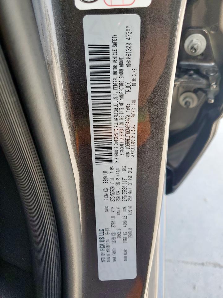 2019 Ram 1500 Laramie VIN: 1C6RREJT6KN894070 Lot: 65338485