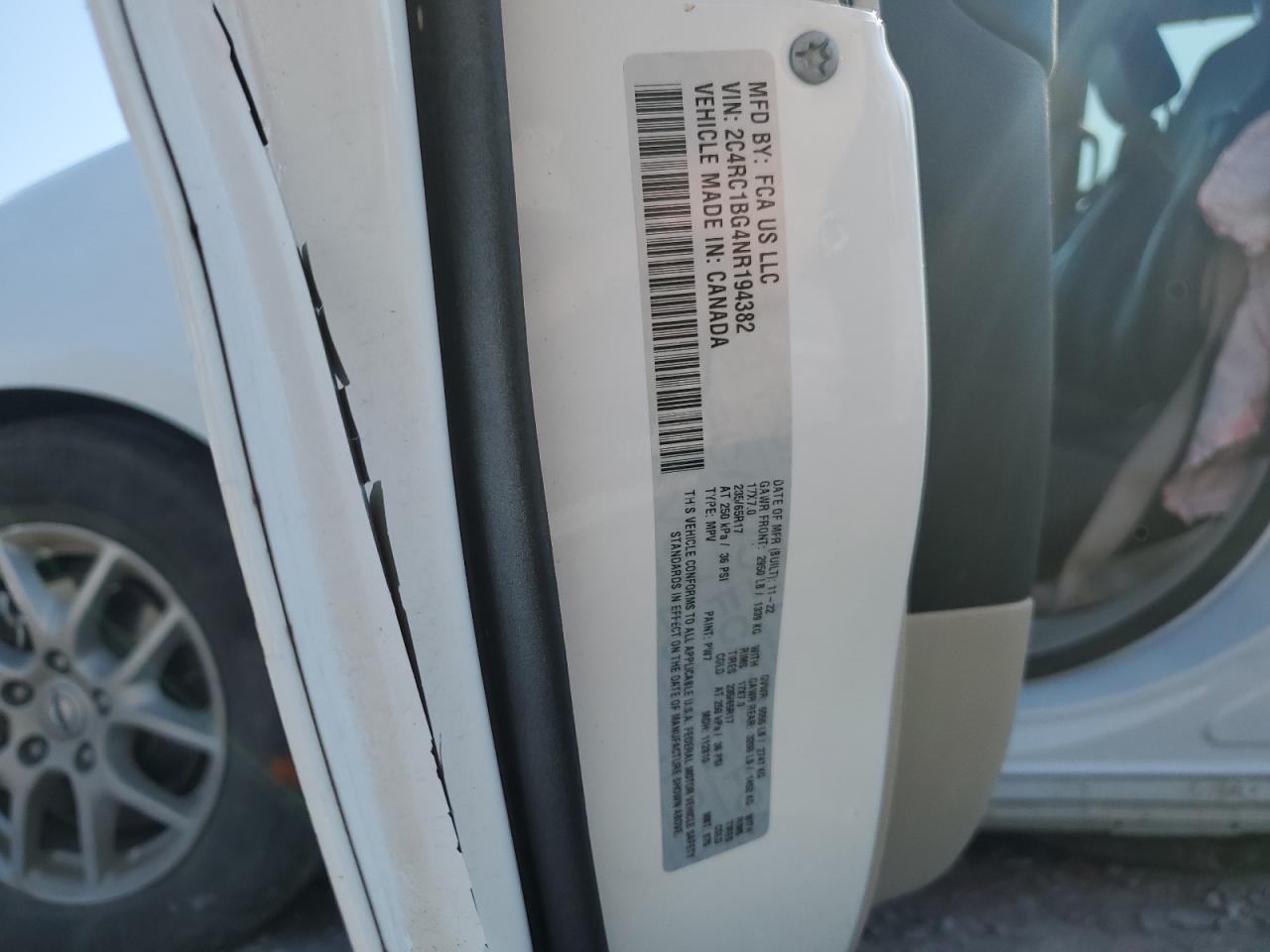 2022 Chrysler Pacifica Touring L VIN: 2C4RC1BG4NR194382 Lot: 63900635