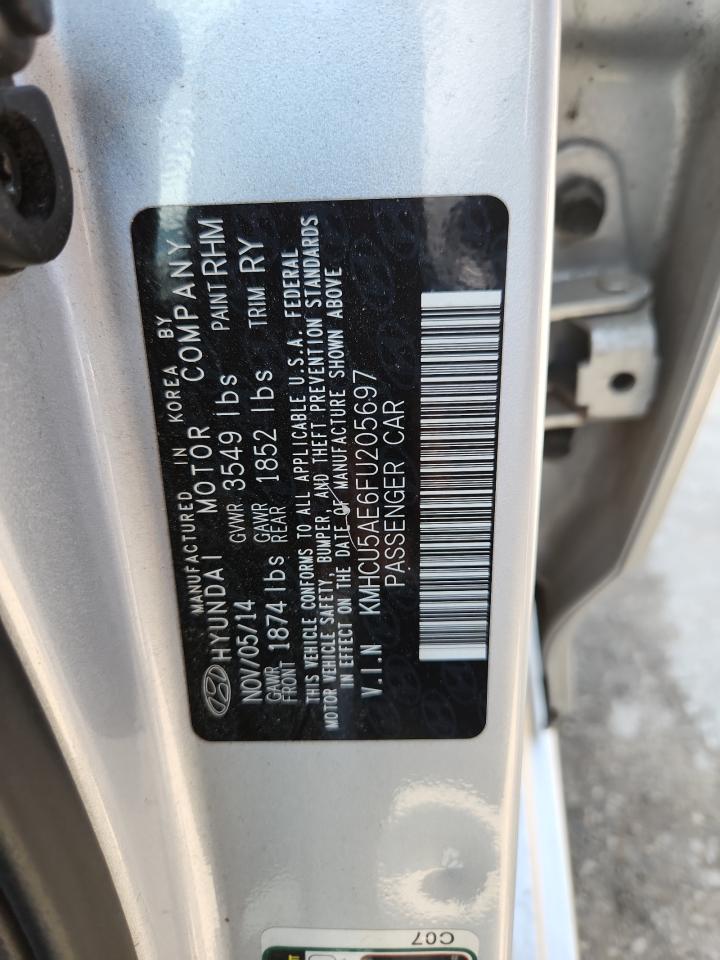 2015 Hyundai Accent Gls VIN: KMHCU5AE6FU205697 Lot: 63021735