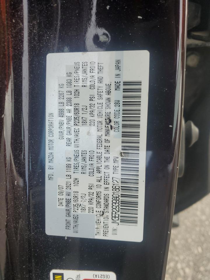 2008 Mazda Cx-7 VIN: JM3ER293980186127 Lot: 63202575
