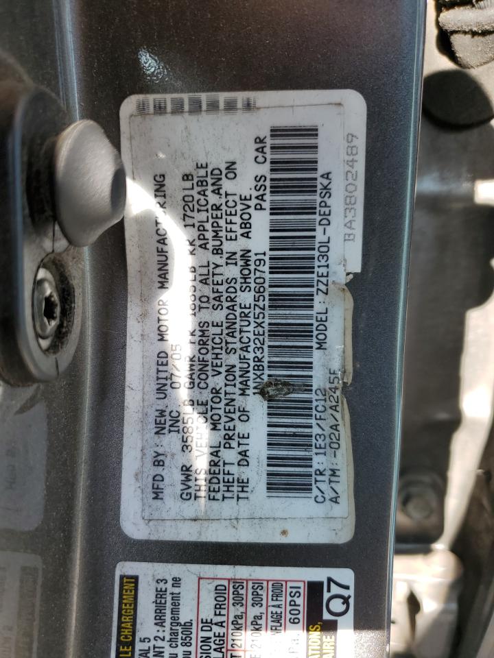 2005 Toyota Corolla Ce VIN: 1NXBR32EX5Z560791 Lot: 66658225