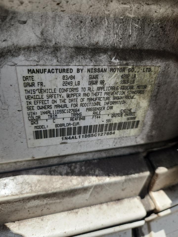 2005 Nissan Altima S VIN: 1N4AL11D55C127664 Lot: 64038995