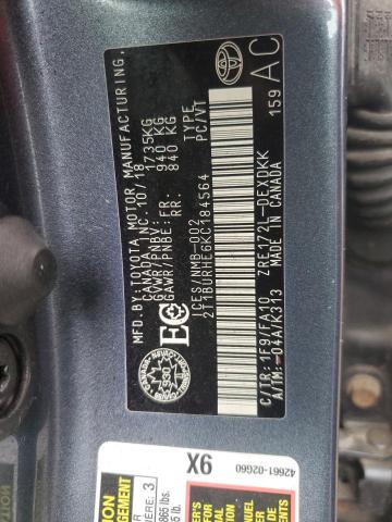 2019 TOYOTA COROLLA L  