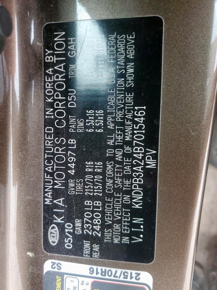 2011 Kia Sportage Lx VIN: KNDPB3A24B7015461 Lot: 63412585