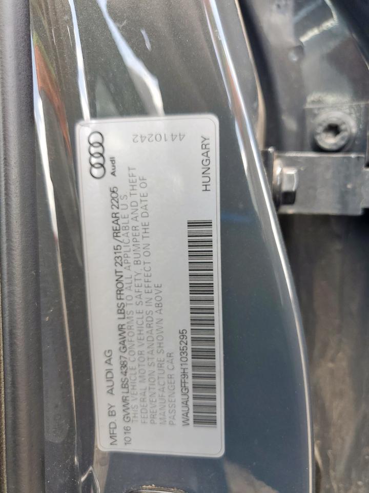 2017 Audi A3 Premium VIN: WAUAUGFF9H1035295 Lot: 64744025