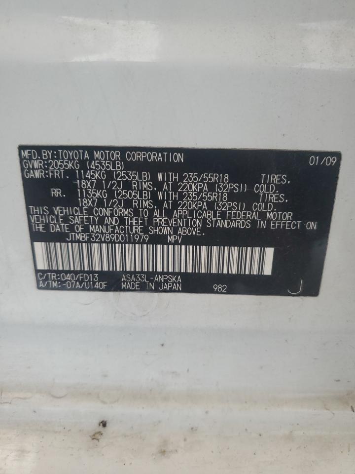 2009 Toyota Rav4 Sport VIN: JTMBF32V89D011979 Lot: 63639535