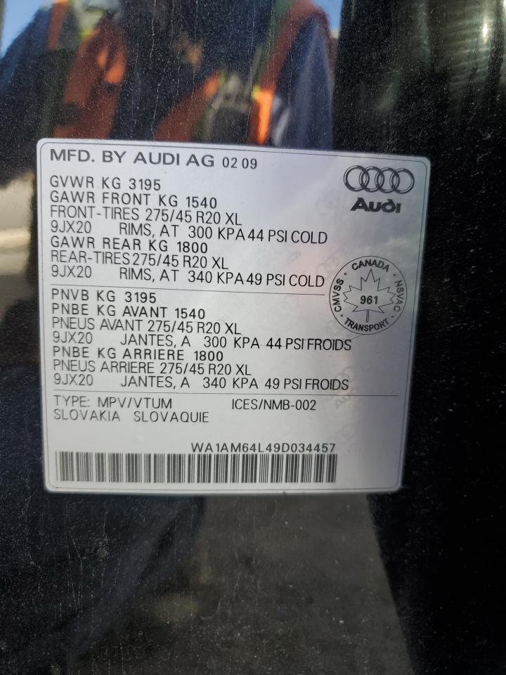 2009 Audi Q7 Tdi VIN: WA1AM64L49D034457 Lot: 64454685