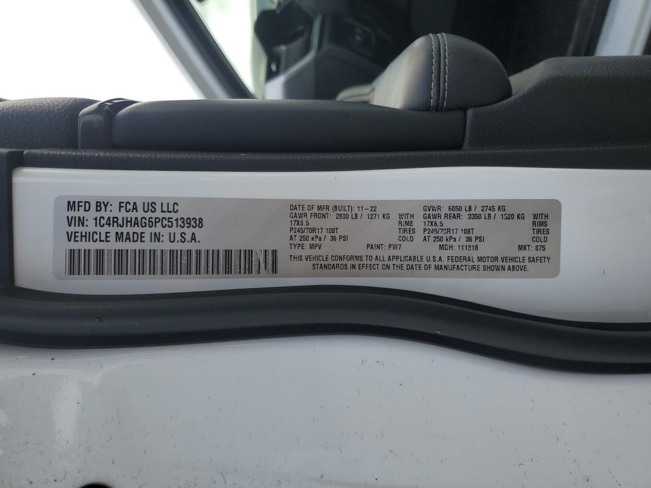2023 Jeep Grand Cherokee Laredo VIN: 1C4RJHAG6PC513938 Lot: 64239415