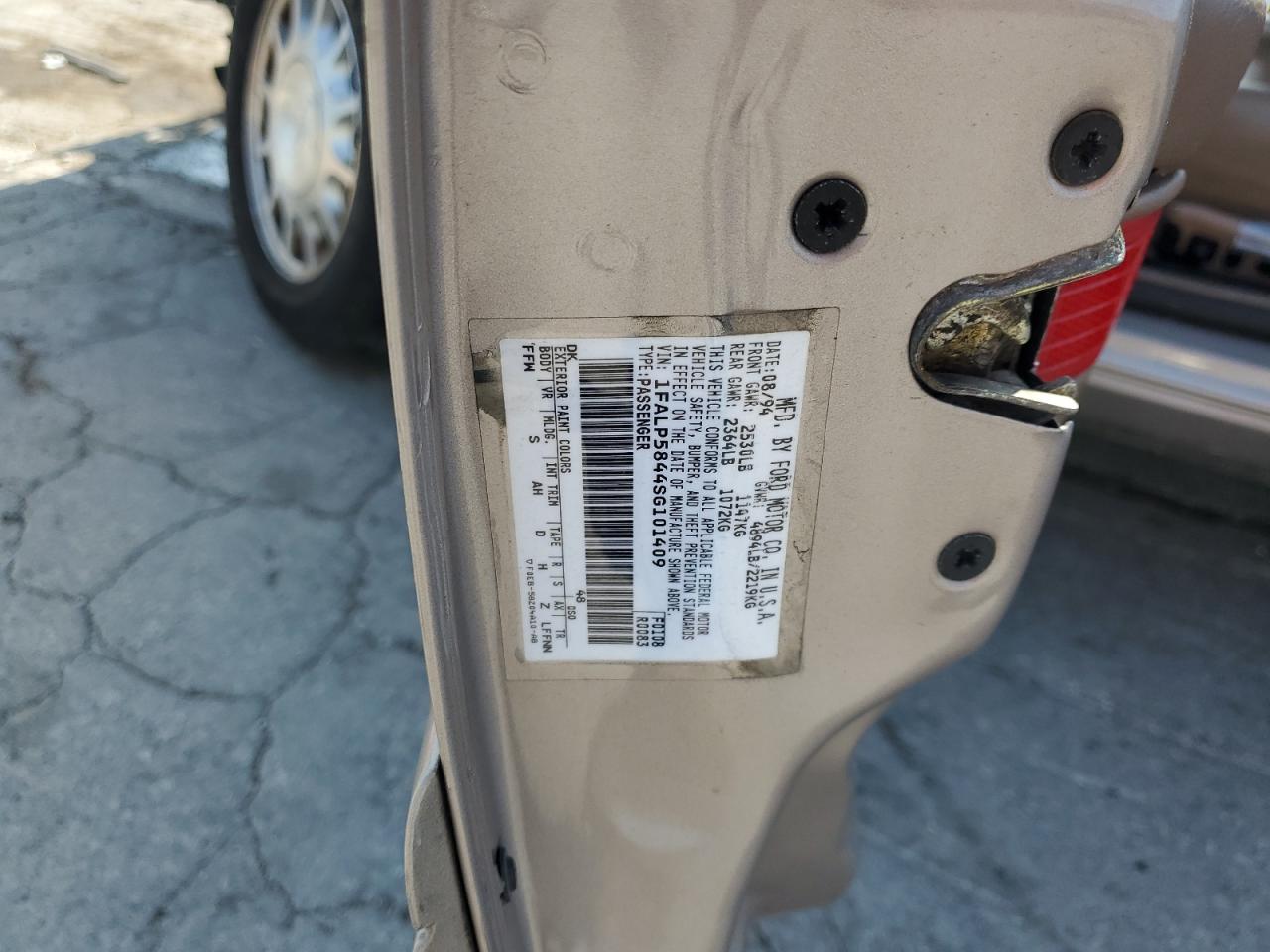 1995 Ford Taurus Lx VIN: 1FALP5844SG101409 Lot: 65465385