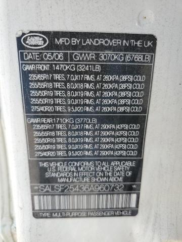 2006 LAND ROVER RANGE ROVER SPORT HSE  