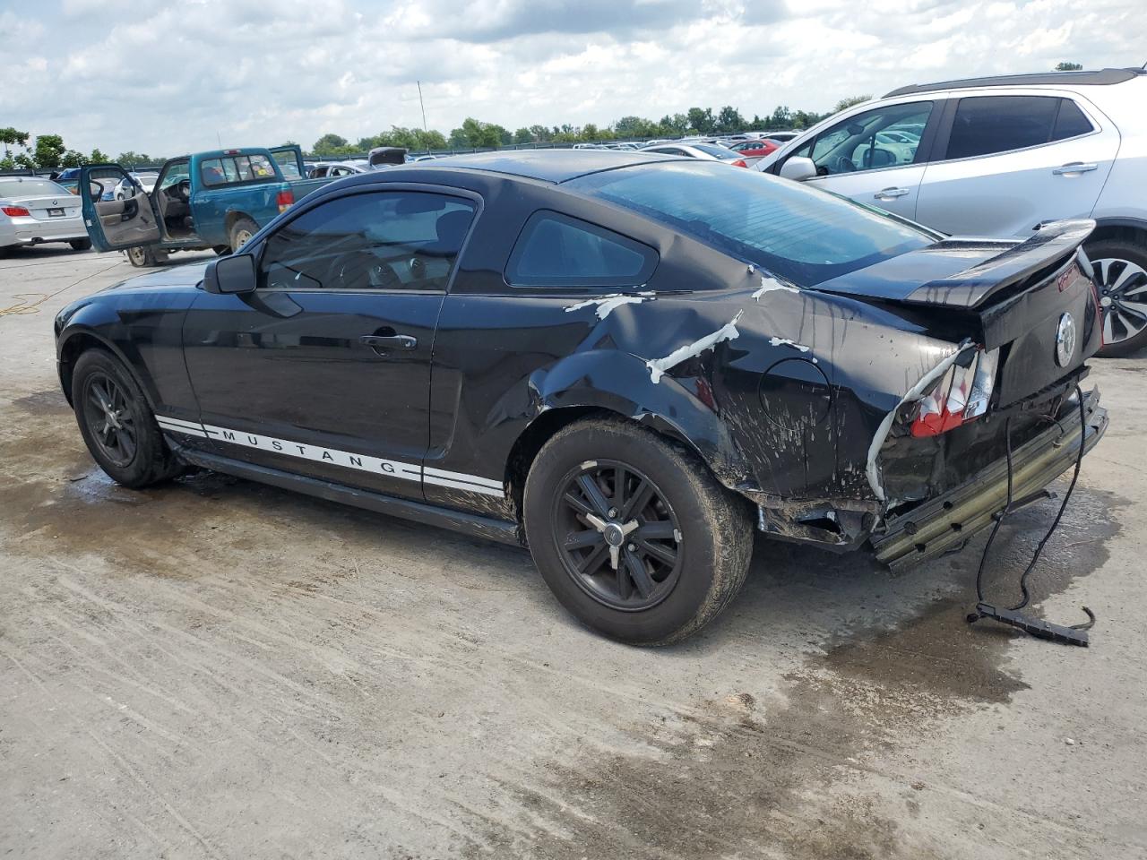 2005 Ford Mustang black coupe gas 1ZVFT80N855107171 photo #3