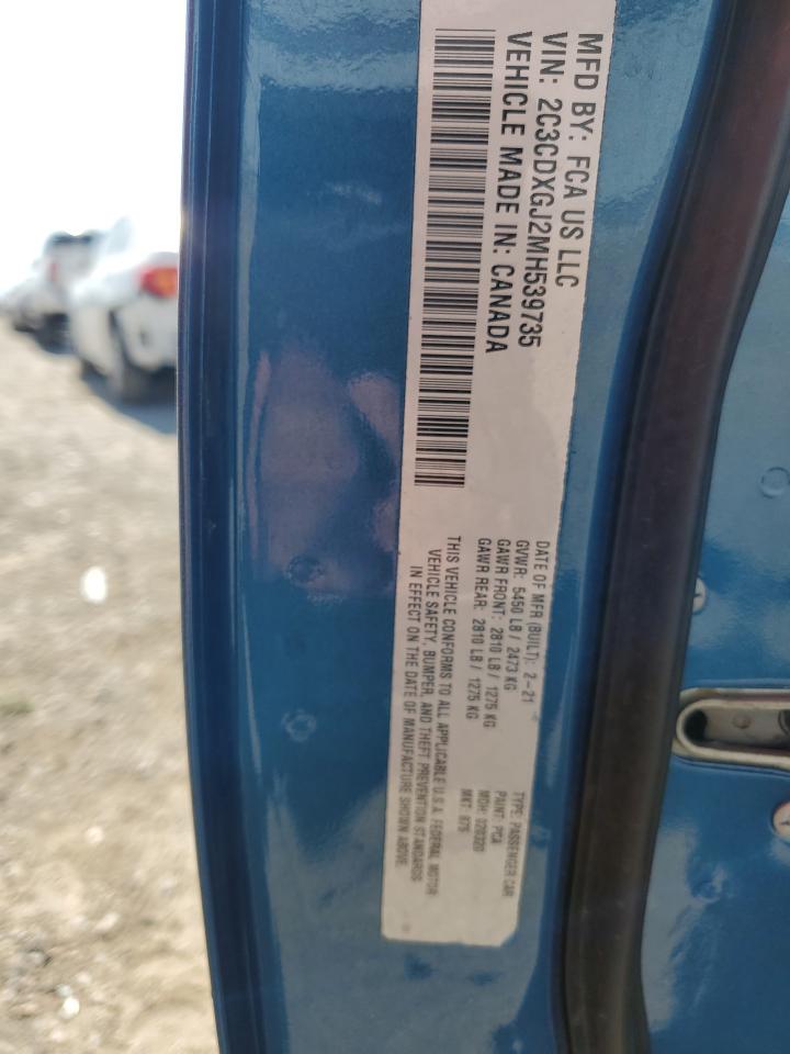 2021 Dodge Charger Scat Pack VIN: 2C3CDXGJ2MH539735 Lot: 65083995