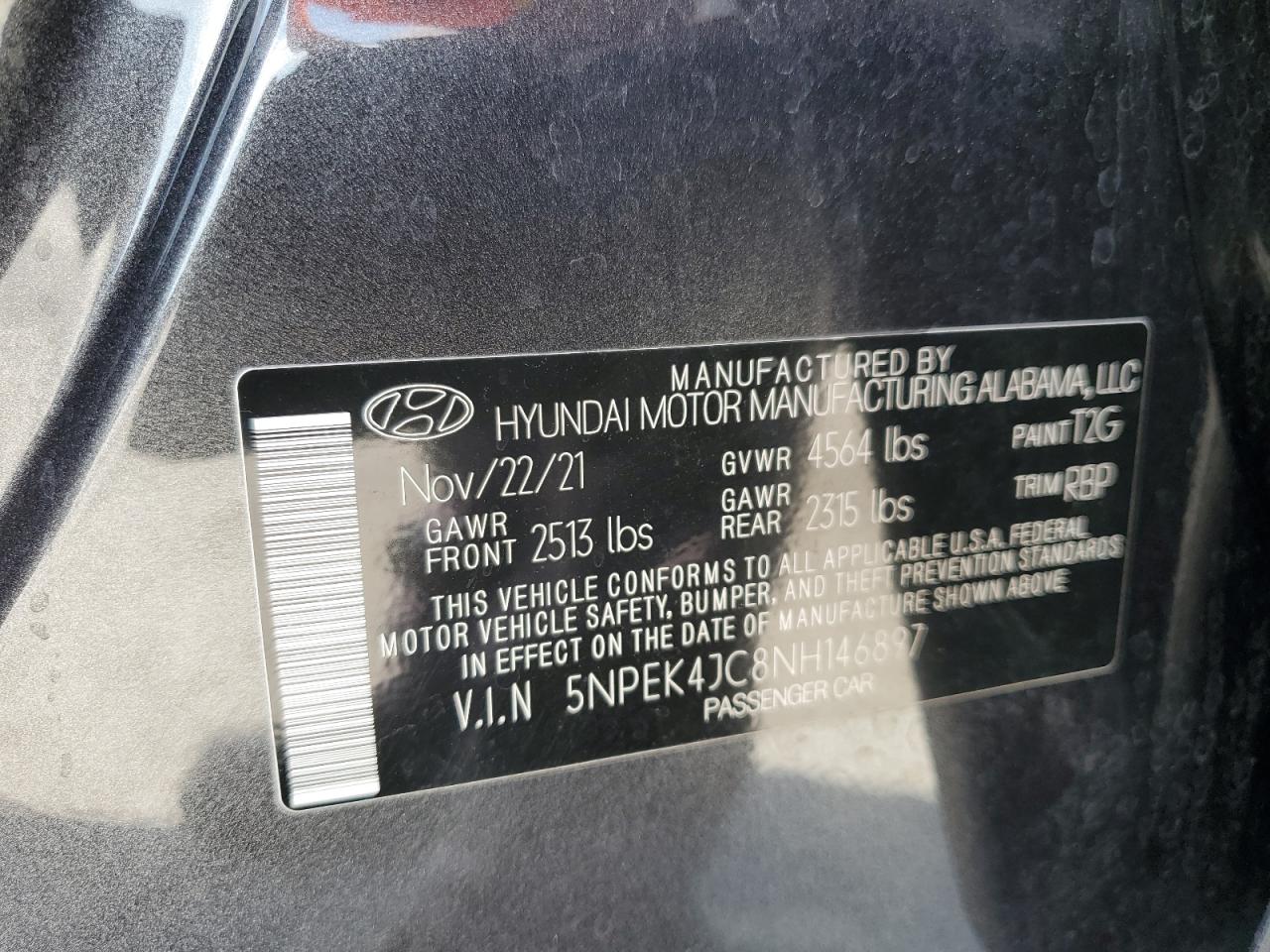 2022 Hyundai Sonata N Line VIN: 5NPEK4JC8NH146897 Lot: 65078665