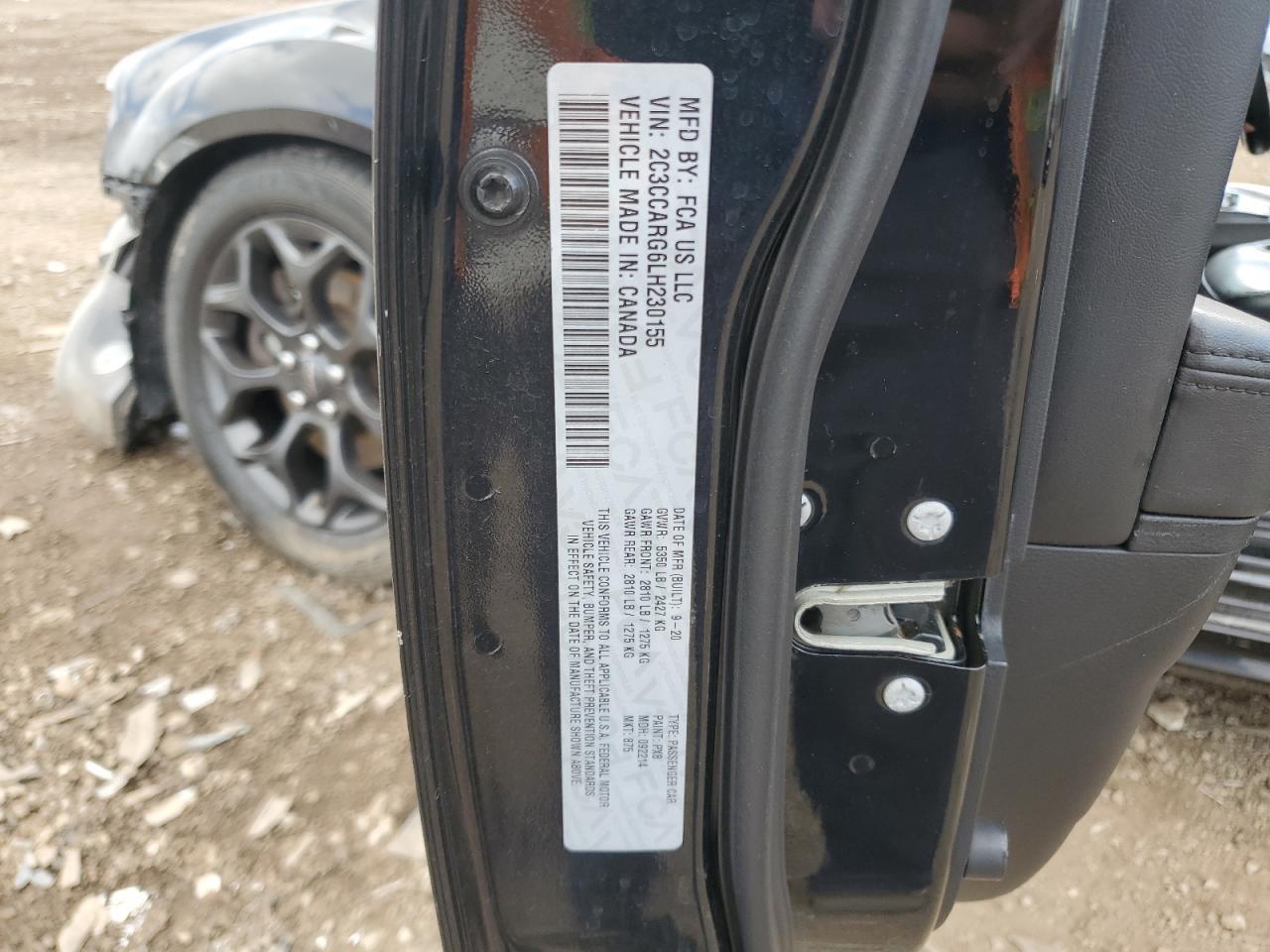 2020 Chrysler 300 Touring VIN: 2C3CCARG6LH230155 Lot: 65261255