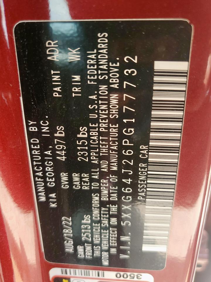 2023 Kia K5 Gt Line VIN: 5XXG64J26PG177732 Lot: 64779785