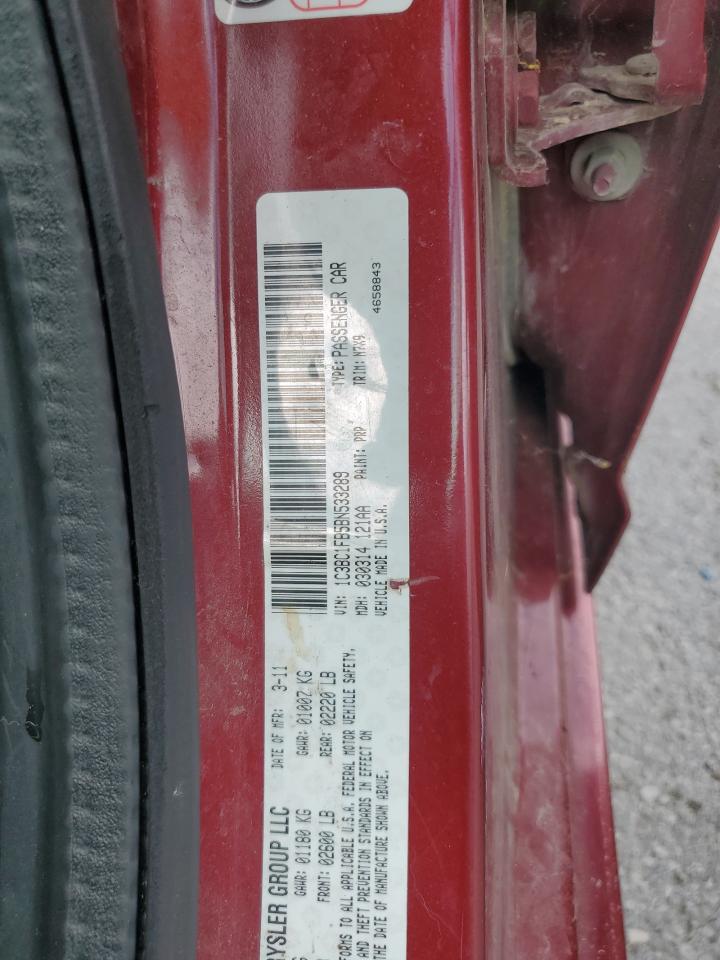 2011 Chrysler 200 Touring VIN: 1C3BC1FB5BN533289 Lot: 64255015